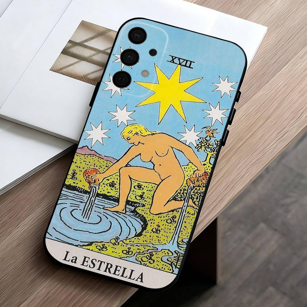 T-Tarot C-cards  Phone Case For Samsung Galaxy A73,A72,A71,A70,A53,A52,A51,Soft Silicone Black Cover