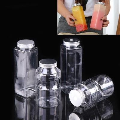 500 ml čtvercová jednorázová láhev na džus, nápoj, mléko, čaj, plastové lahve na jogurt