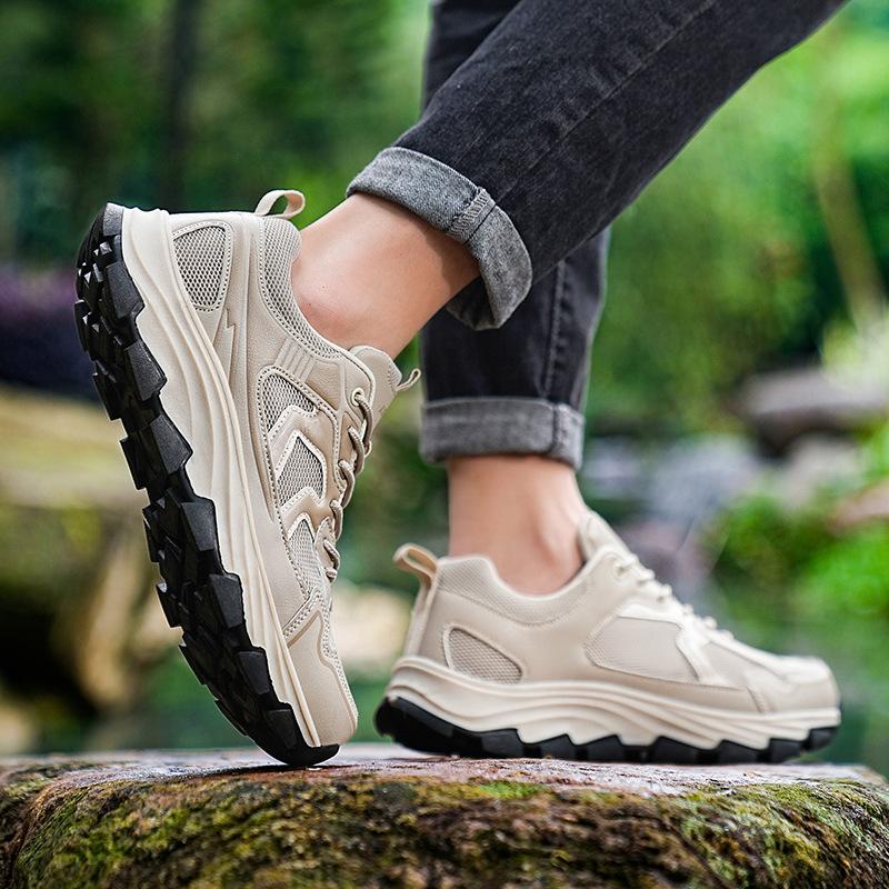 Men's low-top cushioning sneakers are light and comfortable, versatile, non-slip and wear-resistant mountaineering hiking shoes