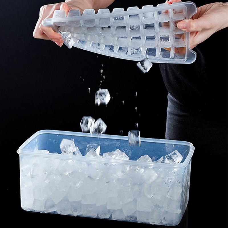 Food Grade Pp Ice Cube Mold Trays 36/72/144 Ice Cube Trays Reusable Ice Tray With Lid Super Easy Release Ice Cube Molds
