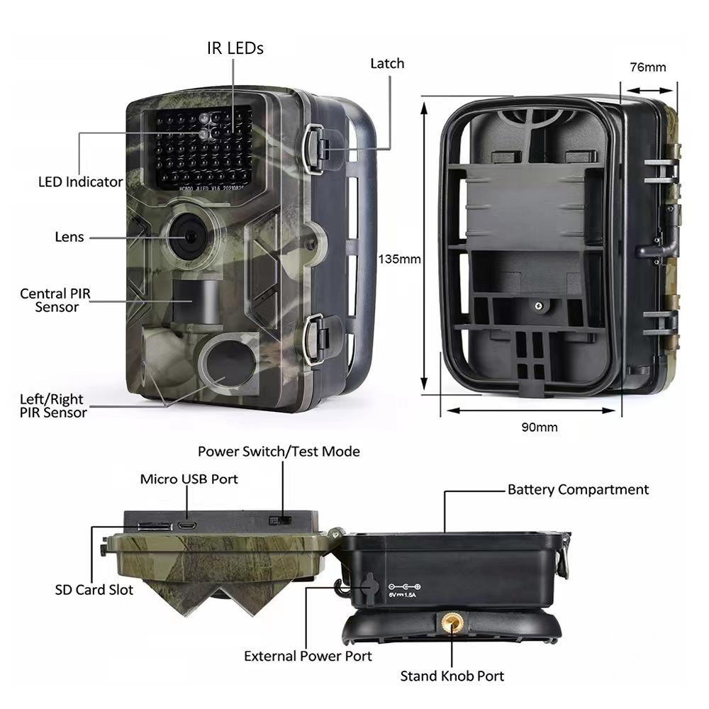 Fotocamera da Caccia Suntekcam HC-808A, Impermeabile IP65