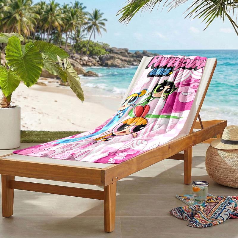 Powerpuff Fashion Beach Towel: Ideal for Summer Adventures Soft, Absorbent and Quick Drying Suitable for Swimming and Bathing