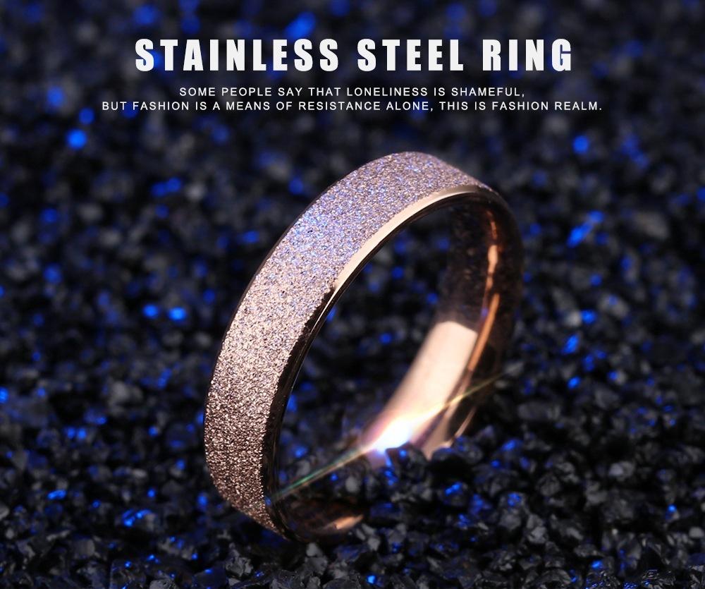 Scrub Finger Jewelry Titanium Steel Rings for Women Engagement Wedding Band Ring