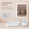 Makeup Mirror with Lights, Rechargeable Vanity Mirror w/ Touch Screen, 2 Lighting Modes and 180 degrees Rotation, White