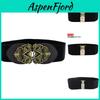 Elegant Black Wide Waist Belt For Women Made Of Stretchy Comfortable Material Ideal For Dresses And Coats Available In Various Sizes