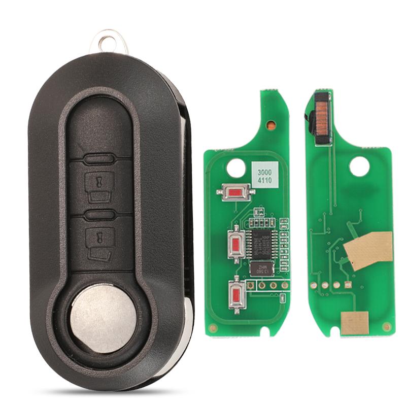 Jingyuqin 2/3 Buttons Delphi BSI /Marelli 434Mhz ID46 Car Remote Key For Abarth 500 595 500 124 695 5CC 71752289 6000628973