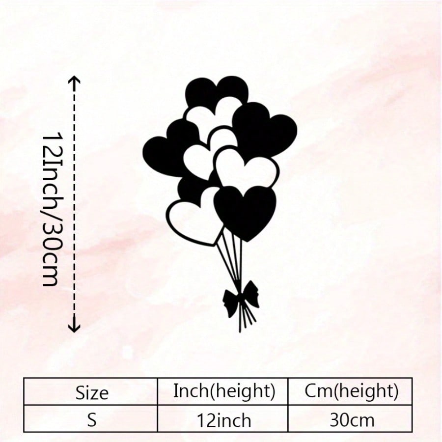 Abstract Heart Balloon Metal Wall Art Rustproof Iron Modern Minimalist Christmas Decor Gift TY-100106