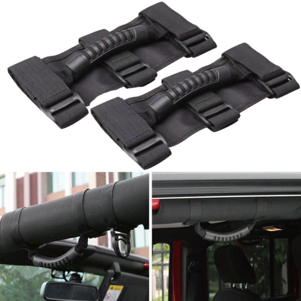 Heavy Duty Roll Bar Grab Handles Non-Slip Grab Assist Strap Replacement Parts Armrest SUV