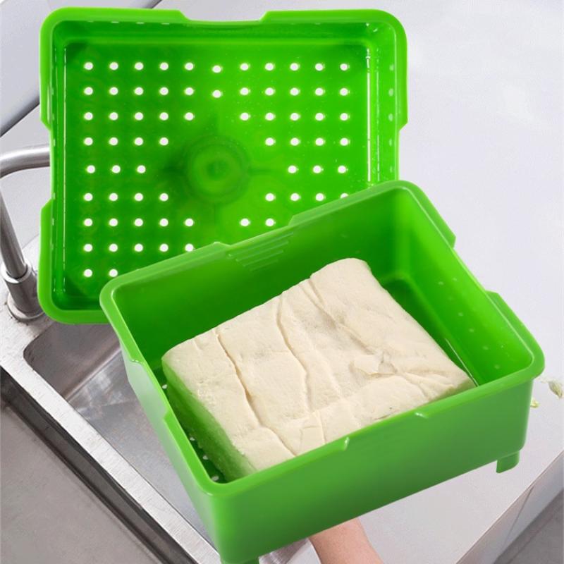 Set di Strumenti da Cucina Fai da Te Stampo Pressa per Tofu in Plastica Stampo Fatto in Casa per Tofu Stampo per Fare il Tofu da Latticini di Soia con Garza per Formaggio