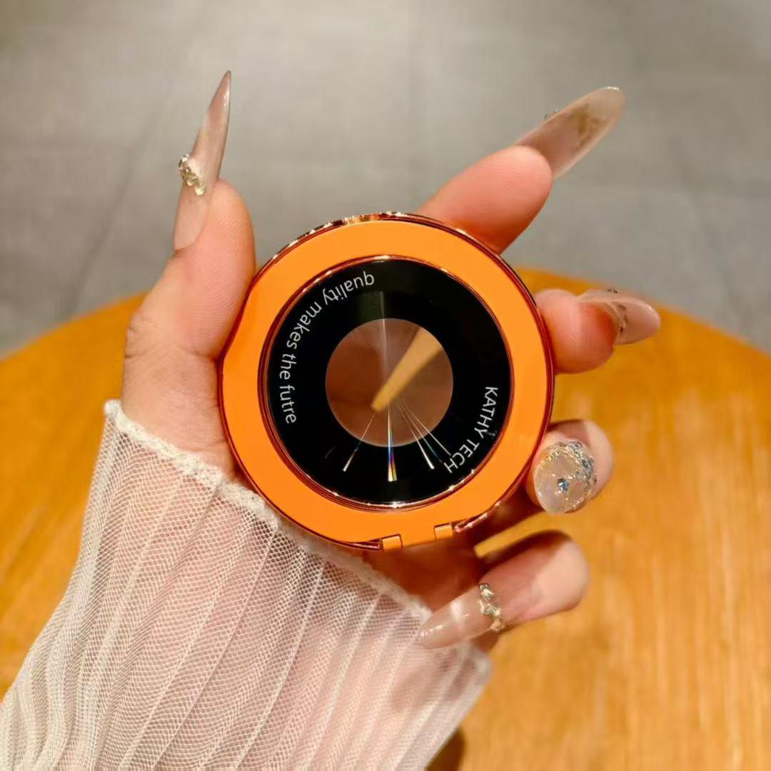 Universal 360° Rotating Magnetic Phone Case with Metal CD Pattern and Multi-functional Stand Universal