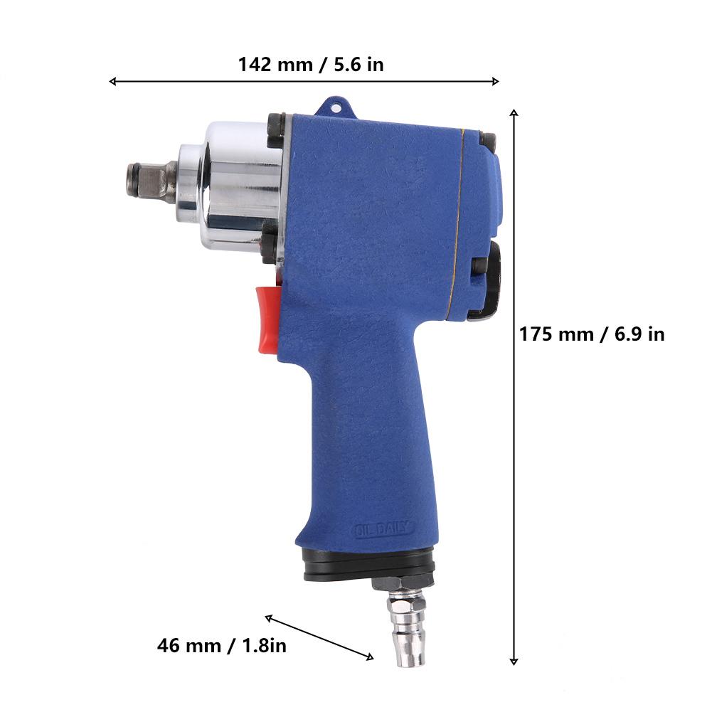 Industrial Pneumatic Impact Wrench Air Socket Wrench Tool 9000rpm