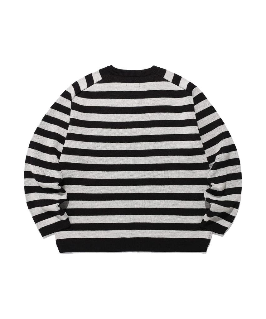 NICEGHOSTCLUB Skull Rabbit Stripe Knit_Black(Ng2Fsuk600A)
