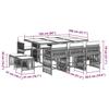 11 Piece Outdoor Dining Set with Cushions Black Poly Rattan