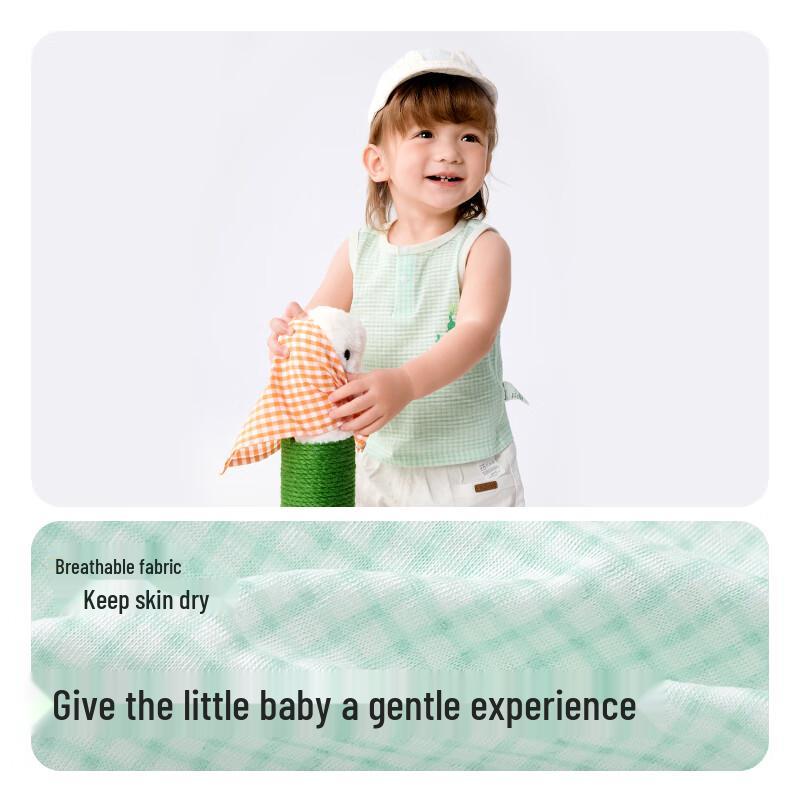 Balabala Unisex Baby Summer Vest Top (Two-Piece Set) 80