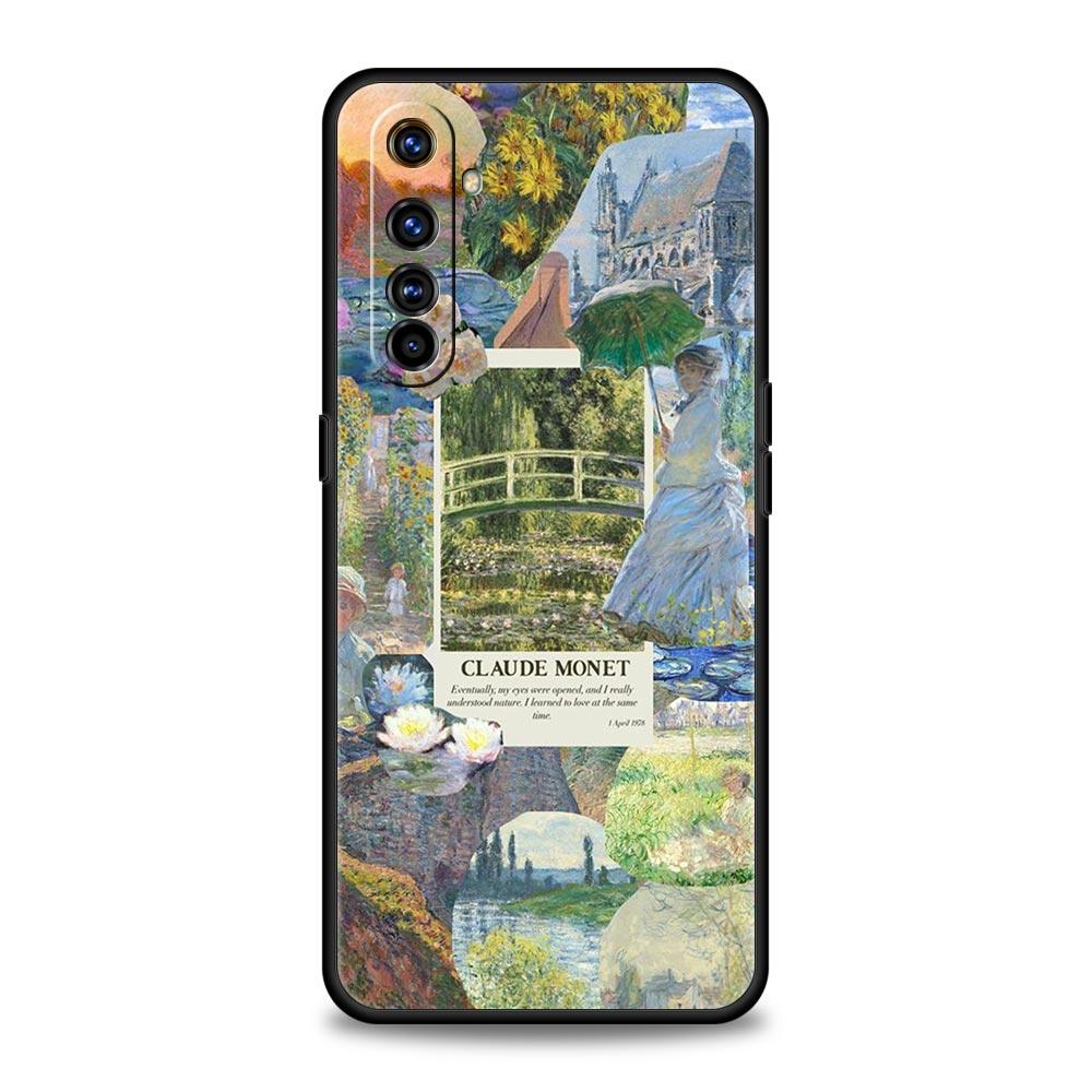 For Realme GT Neo 2 3 3T 5 Phone Case For Realme 12 11 5G 10 9 8 5G 7 6 GT5 GT3 GT2 Pro Plus C21 C11 C25 Cover Claude Monet Art