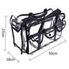 Premium Clear Travel bag Makeup Organizer PVC Toiletry Bag Transparent Cosmetic Bag for Women for Toiletries Adjustable Strap