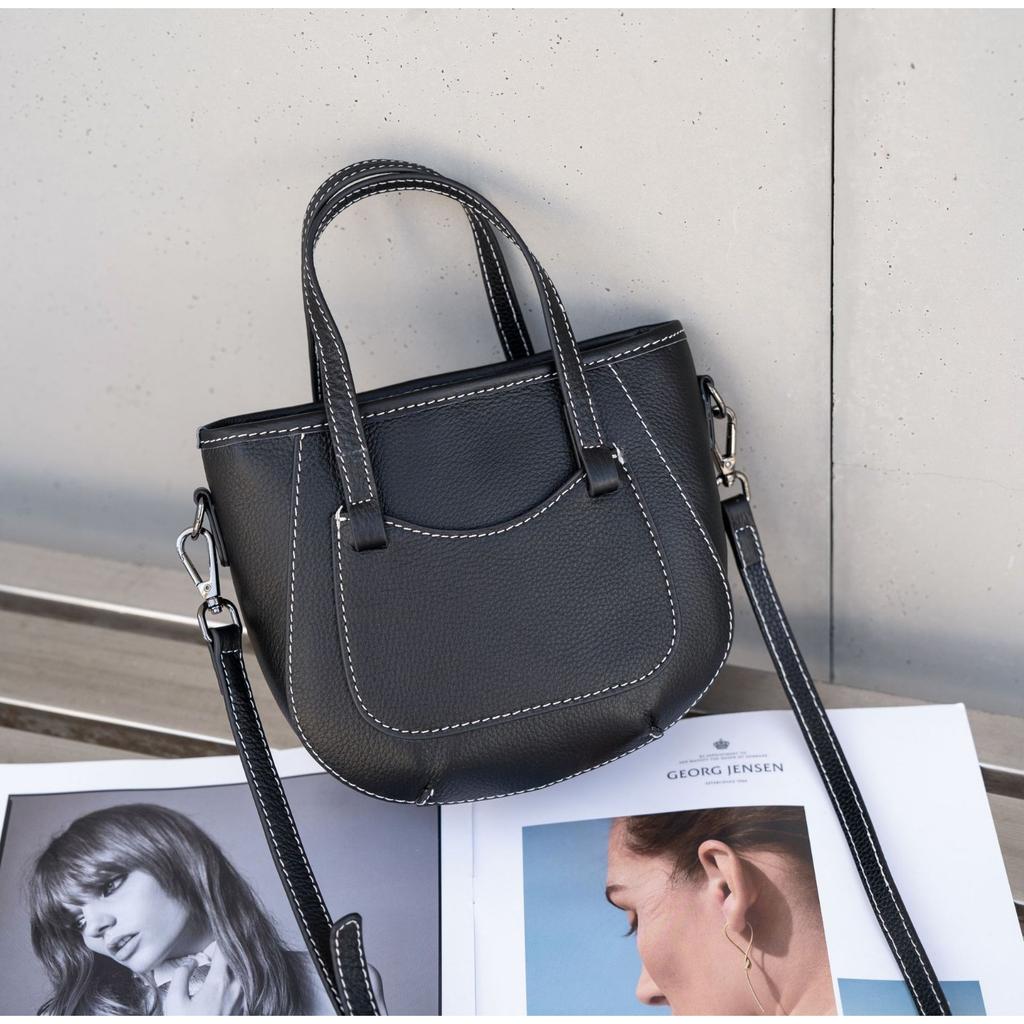 Cowhide Bag Crossbody Cross Shell Bag Popular Sweet Lady Shoulder Practical Portable Leather Bag Soft Leather Bag