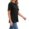 Women's Solid Color V-Neck Casual T-Shirt Short Sleeve Top