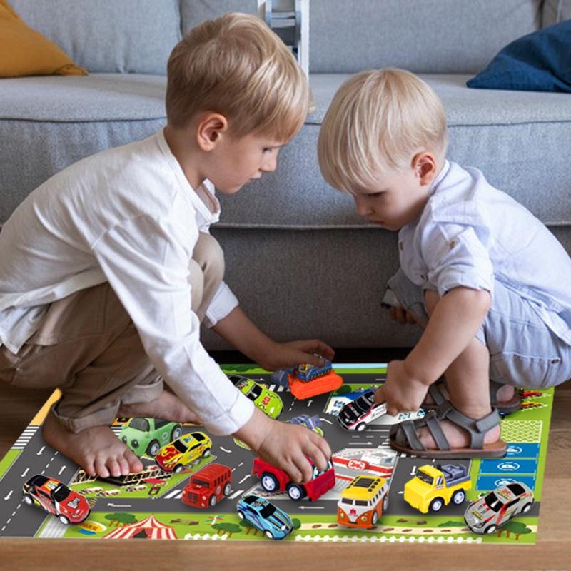 New Cross-border Christmas Countdown Calendar Car Blind Box With Map Toy Blanket Gem Surprise Blind Box Gift Material)