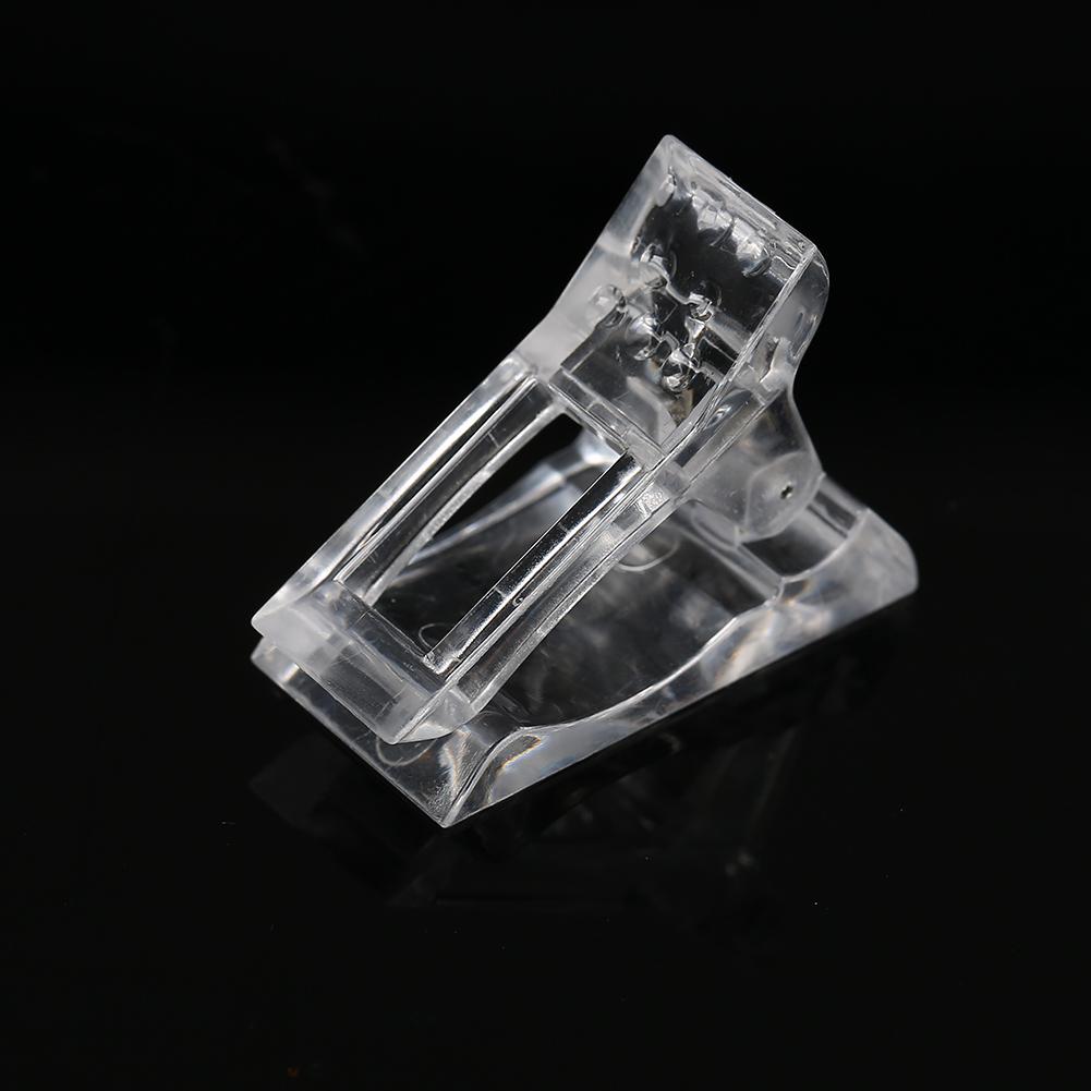 10pcs / Set Transparent Nail Tips Clips Poly Gel Quick Building Mold Clips Nail Gel Accessories