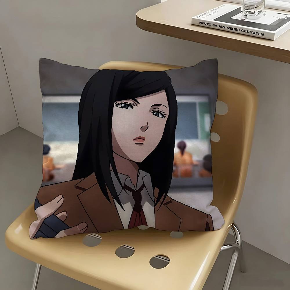 1pc Mari Kurihara Prison School Pillow Case Fashion Square Pillowcase Bedroom Sofa Room Ins Decoration Leisure