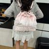 Lace Lace Backpack Women's New Fashion Sweet Tote Bag Large Capacity Commuter Armpit Bag