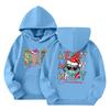 Child Fashion Lightweight Long Sleeve Pullover With Pockets  Print Hoodie