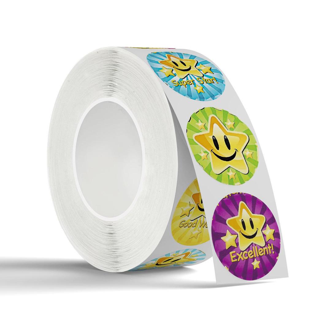 English Learning Reward Stickers: Motivational Stars & Emojis for Kids