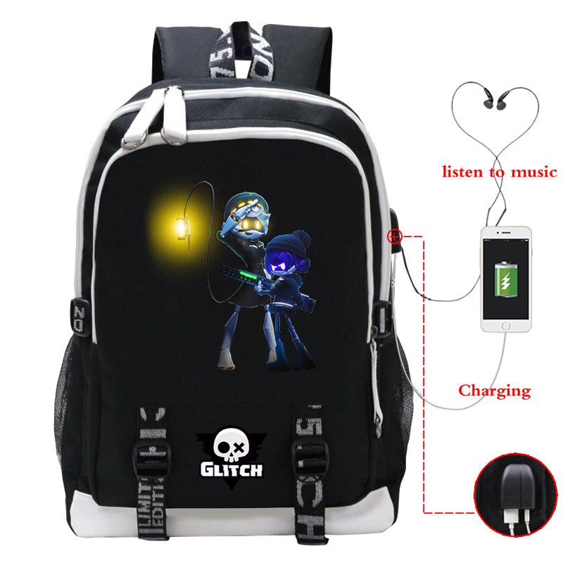 Murder Drones Peripheral Backpack USB Interface Cross-border Multifunctional Leisure Student School Bag