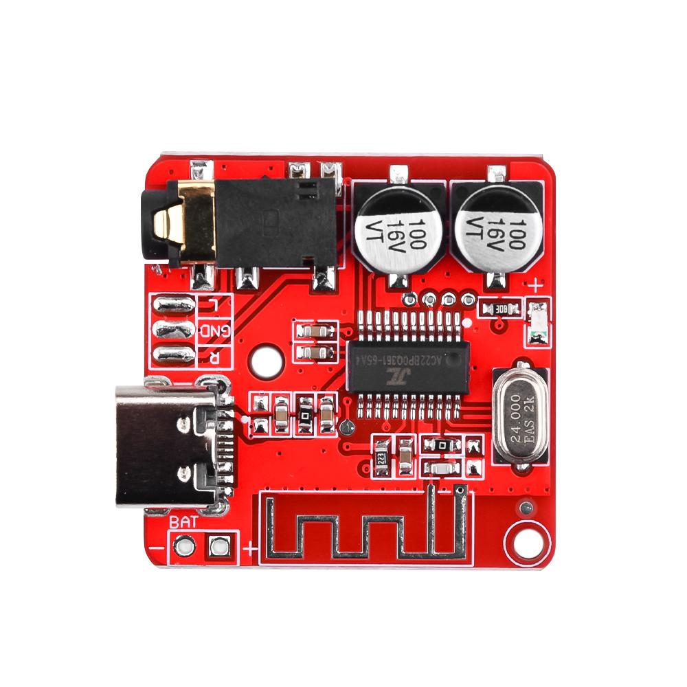 Type-C USB Mini Bluetooth 5.1 MP3 Audio Receiver Board Bluetooth MP3 Lossless Decoder Board Wireless Stereo Music Module 3W