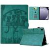 For Samsung Galaxy Tab A9+ Case Cats Imprinted PU Leather Card Slots Tablet Cover