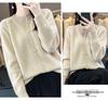 Women's 100% Cashmere Solid Color Cardigan - Round Neck, Long Sleeve (Autumn/Winter 2024)