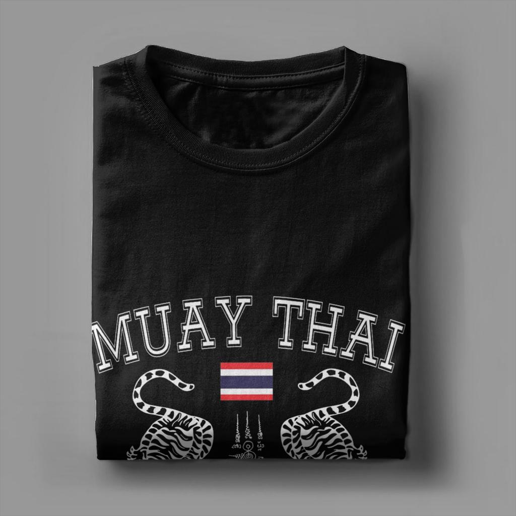 Men's T Shirt Kickboxing Novelty Tees Short Sleeve Round Collar T-Shirt Pure Cotton Gift Idea Clothing