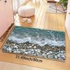 VIKAMA Simulation Beach Visual Floor Mat Entrance Wear-Resistant Carpet Fresh Ocean Style Decorative Carpet Home Decoration