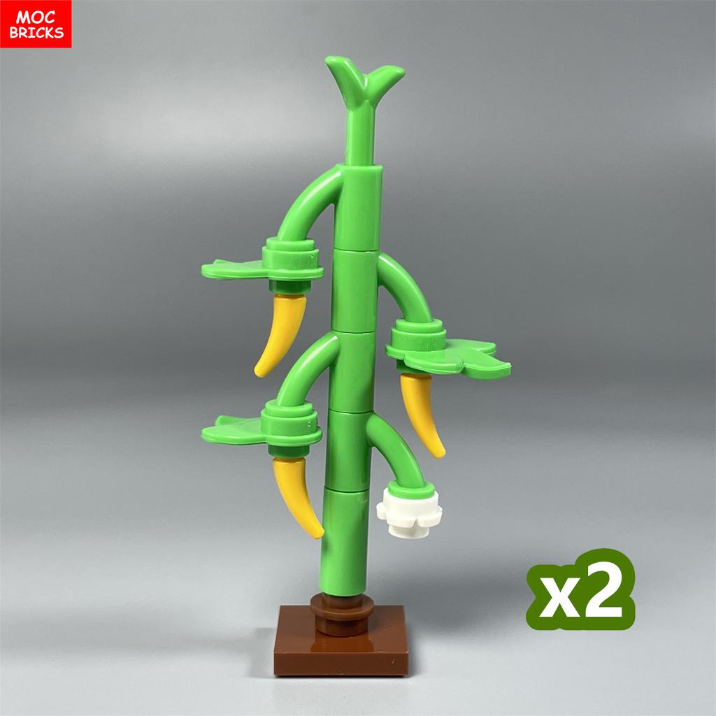 MOC Bricks Pepper Vegetable Field Jungle Lake Garden Farm Scene Plants Farmland House Decoration Building Blocks Kids Toys