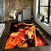 "Fiery Anime Character Scene Printed Carpet for Bedroom Decor" Suitable for use as an anti-slip for living room bedroom sofas