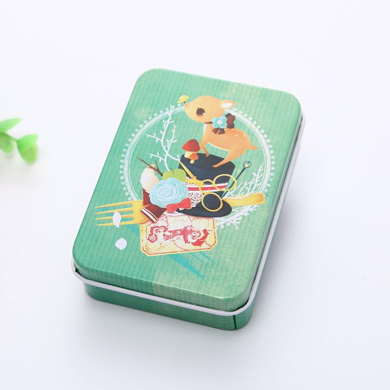 Creative Cartoon Mini Card and Hairpin Storage Tin Box
