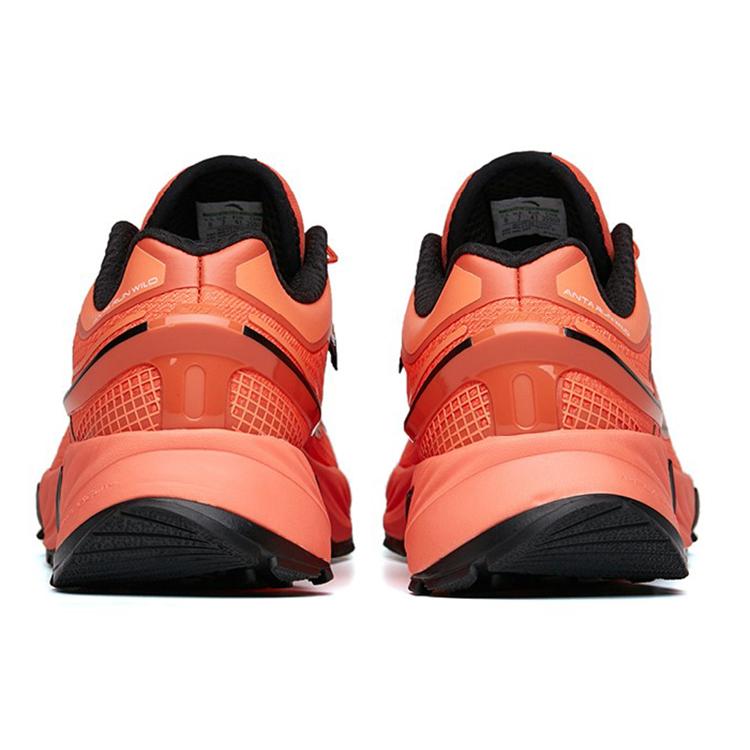 New Anta Cushioning Anti-Slip Wear-Resistant Breathable Height Increasing Low-Top Running Shoes Men's Orange Black 112145525-2