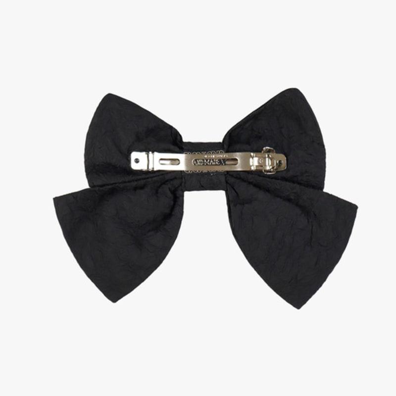 

PINK PINEAPPLE WRINKLE RIBBON HAIRPIN_BLACK BLACK_FREE