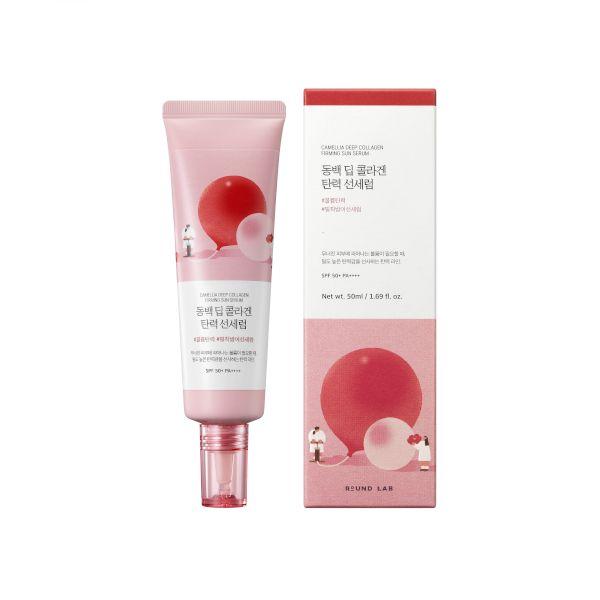 ROUND LAB Camellia Deep Collagen Firming Sun Serum 50ml SPF 50+ PA++++/ Moisturizing, Korean Cosmetics, Kbeauty