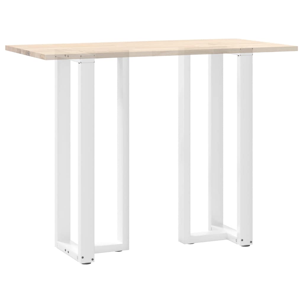 Vidaxl Nogi Do Stołu Barowego, 2 Szt., Białe, 50X35X(110-111) Cm, Stal