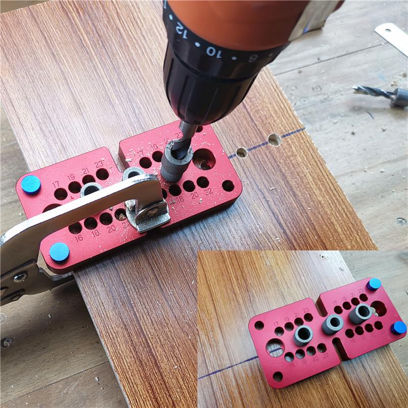 Doweling Jig Self-centering Vertical Drilling Guide Hole Locator Puncher Tools Pocket Hole Jig Joinery Woodworking Tools
