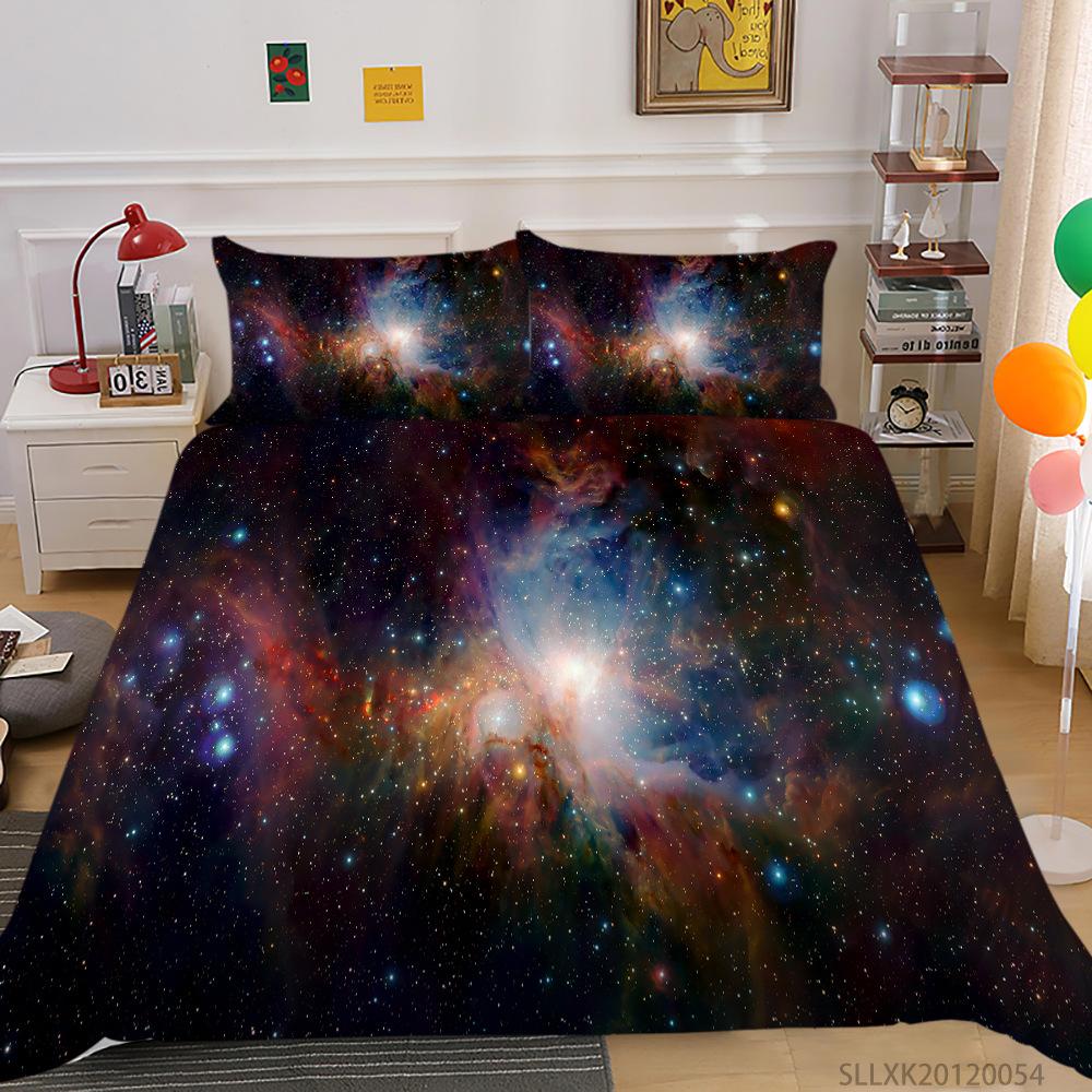 Universe Planet Series Polyester Quilt Cover Pillowcase Two or Three Piece Set Digital Printing