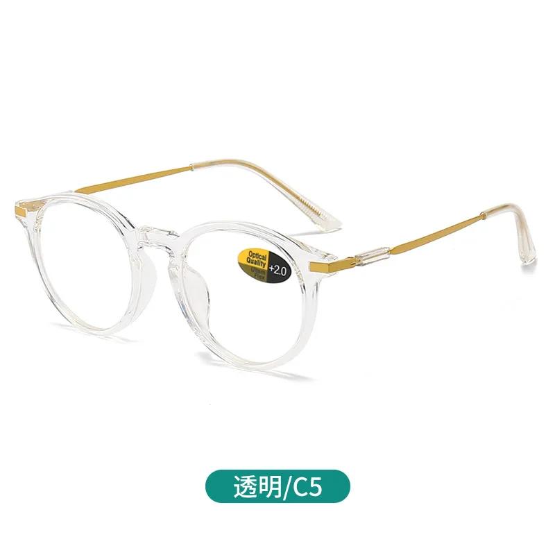 Modische Blaulichtschutzbrille Runde Lesebrille Presbyopie Brille Sehpflege +0,00 bis +4,00 13 Farben Damen Ältere