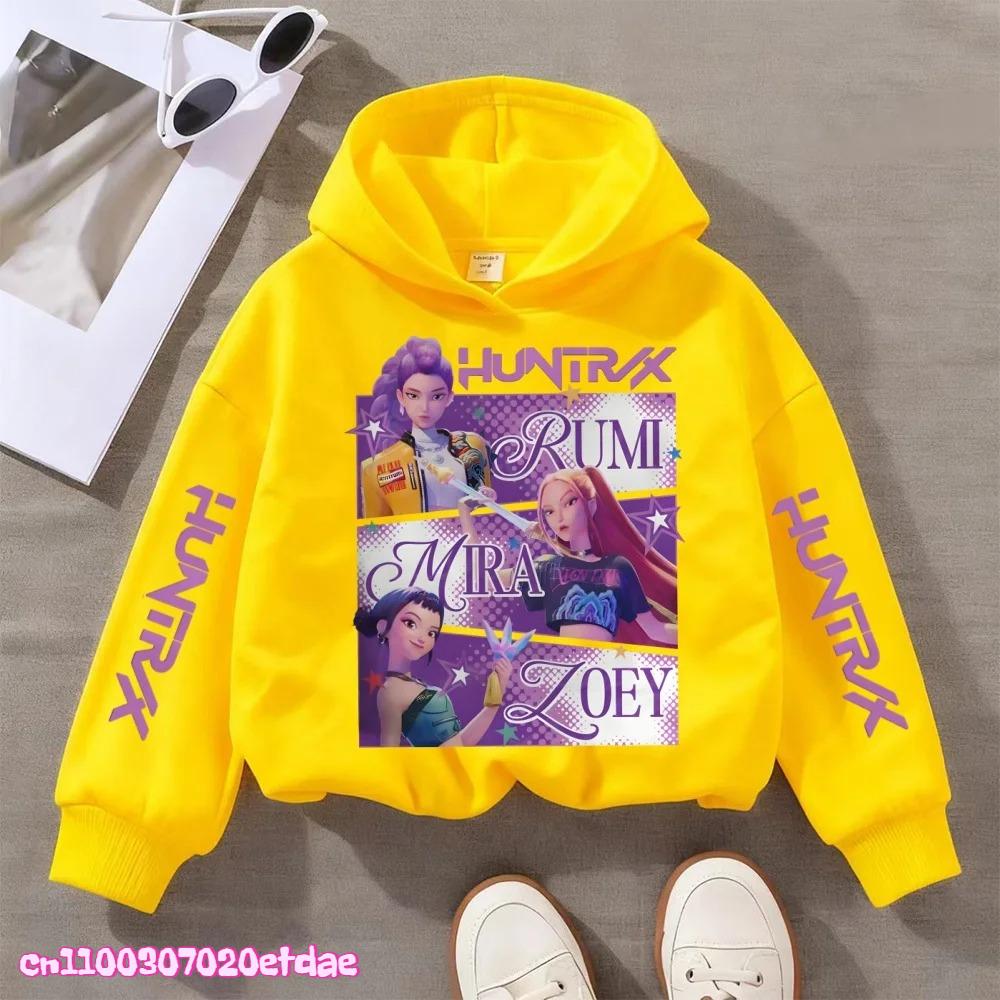 Y2K KPop Cazadores de Demonios Sudaderas Adolescentes Niñas Niños Rumi KPop Cazadores de Demonios Sudadera Otoño Casual Manga Larga Ropa para Niños