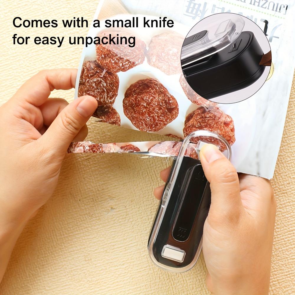 Mini Bag Sealer, Upgrade 2 in 1 Heat Seal & Cutter with Lanyard, Portable Handheld for Plastic Bags Snacks Food Storage & Snacks Freshness
