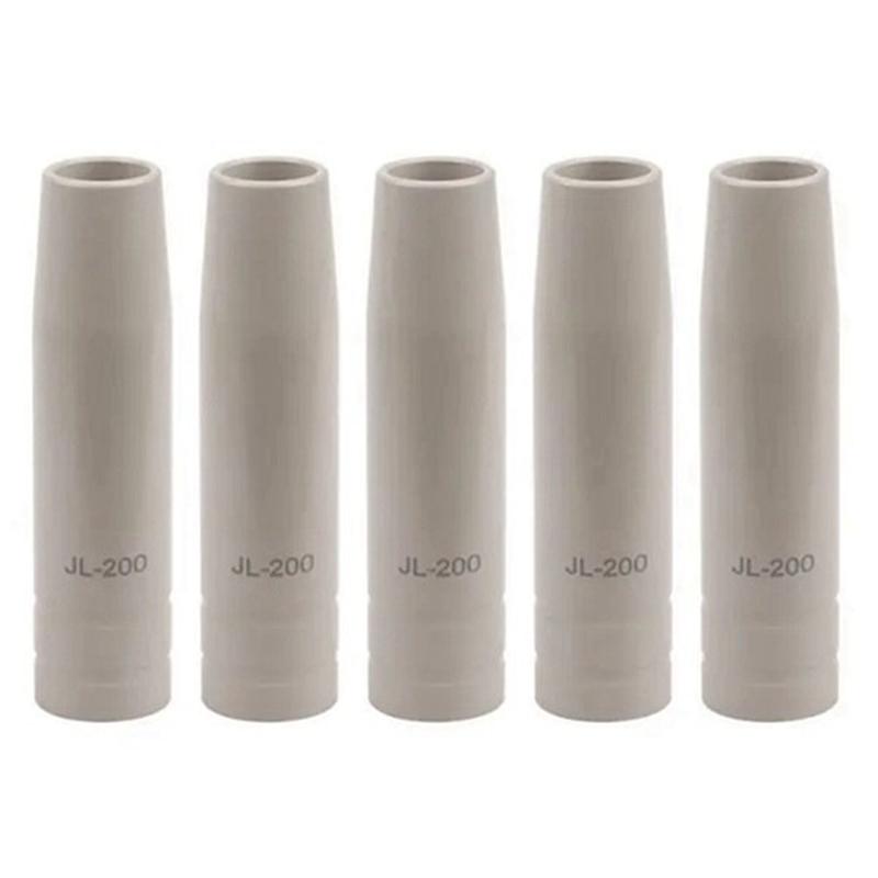 

[TL][TL]5Pcs 200A Shielded Welding Coating Protection Nozzle Non-Stick Welding Slag Protection Welding Machine Protective білий