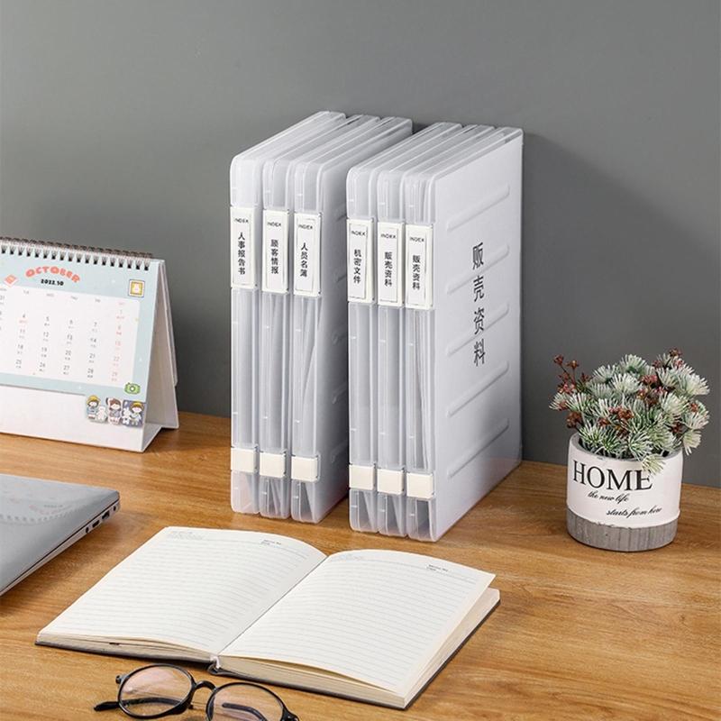 Portable A4 File Box Clear Document Storage for Case Portable Project for Case A4 Paper Organizer for Office Travel 12x9