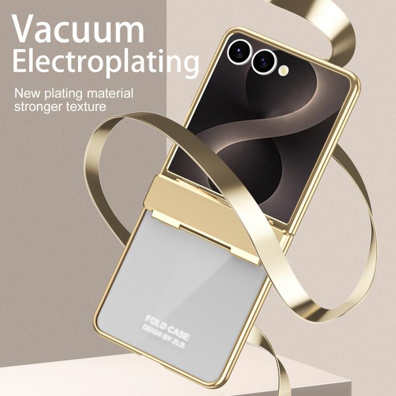 Transparent Electroplated Full-Body Protective Case Galaxy Z Flip 8 7 6 5 4 3 With Hinge Coverage