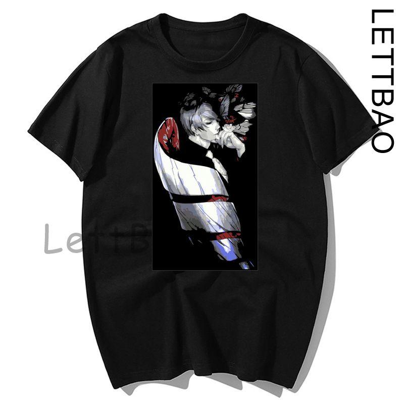 Casual Tops Japan Anime Tokyo Ghoul Funimation Kaneki Ken Cartoon Loose T Shirt Harajuku Punk Cool